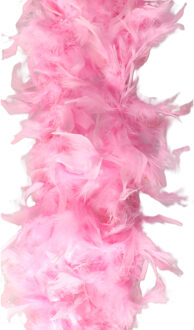 Party Sierveren Boa - Carnaval verkleed accessoire - lichtroze - 180 cm - 50 gram