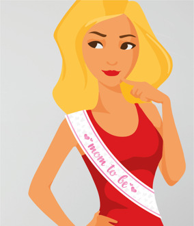 Party Sjerp 'Mom To Be' Multikleur - Print