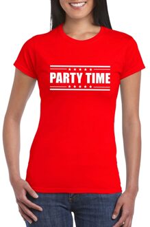 Party time t-shirt rood dames XS