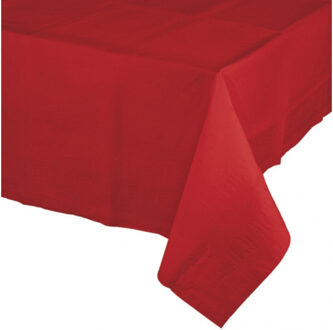 Party/verjaardag Tafelkleed - rood - 274 x 137 cm - tafellaken van papier - Gedekte tafel