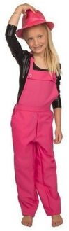 Party Verkleed tuinbroek/overall - roze - voor kinderen - carnaval