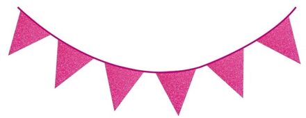 Party vlaggenlijn - roze met glitters - Glitter and Glamour - 600 cm