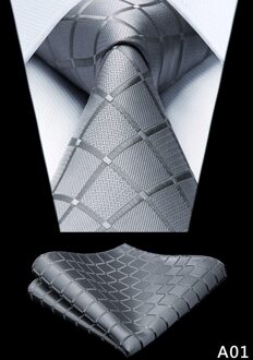 Party Wedding mannen Zijde Geweven Check Paisley Gestreepte Hals Tie Pocket Plein Set Klassieke Zakelijke Banden A01