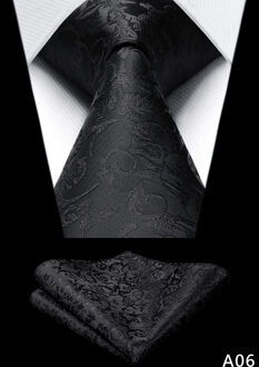 Party Wedding mannen Zijde Geweven Check Paisley Gestreepte Hals Tie Pocket Plein Set Klassieke Zakelijke Banden A06