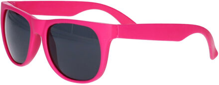 Party zonnebril - fuchsia roze - kunststof - UV400 - verkleedbril voor volwassenen