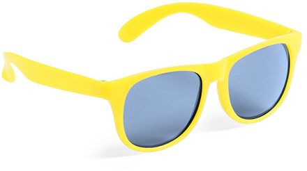 Party zonnebril - geel - kunststof - UV400 - verkleedbril voor volwassenen