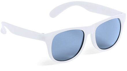 Party zonnebril - wit - kunststof - UV400 - verkleedbril voor volwassenen