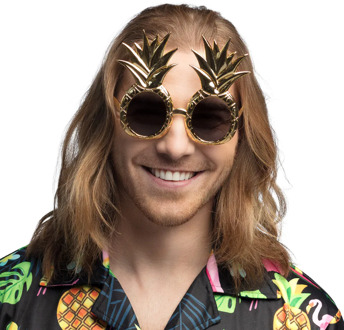 Partybril Ananas Metallic Goud Goud - Brons