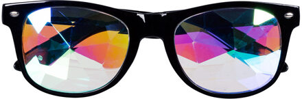 Partybril Delirium Zwart, Multikleur - Print