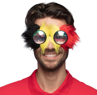 Partybril Rave België Multikleur - Print