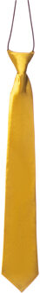partychimp Carnaval verkleed accessoires stropdas zijdeglans - goud - polyester - heren/dames Goudkleurig