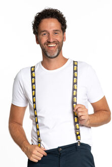partychimp Carnaval verkleed bretels - Oktoberfest/bierfeest - 3 cm breed - volwassenen/heren/dames