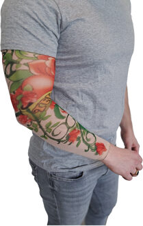 partychimp Carnaval verkleed mouwen - Tattoo sleeves rozen - 2x - getatoeerde armen - volwassenen