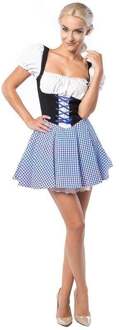 partychimp Dirndl Eva Dames Polyester Blauw Maat S