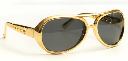 partychimp Party/verkleed bril - metallic goud