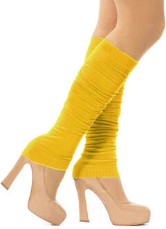 partychimp Verkleed beenwarmers - geel - one size - voor dames - Carnaval accessoires