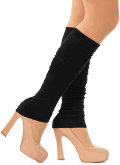 partychimp Verkleed beenwarmers - zwart - one size - voor dames - Carnaval accessoires
