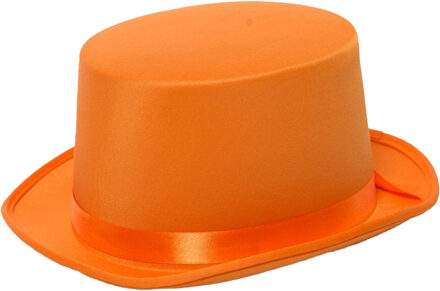 partychimp Verkleed hoed - oranje - volwassenen - carnaval - kleuren thema - feestkleding accessoires