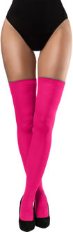 partychimp Verkleed kniekousen - fuchsia - one size - voor dames One size