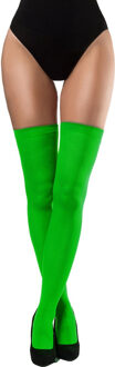 partychimp Verkleed kniekousen - groen - one size - voor dames One size