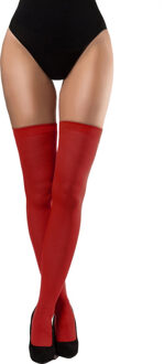 partychimp Verkleed kniekousen - rood - one size - voor dames One size