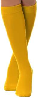 partychimp Verkleed kniesokken/kousen - geel - one size - voor dames One size