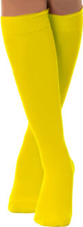 partychimp Verkleed kniesokken/kousen - geel - one size - voor dames