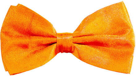 partychimp Vlinderstrikje - glans oranje - polyester - volwassenen - strik