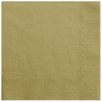 Partydeco 20x Papieren tafel servetten goud kleurig 33 x 33 cm