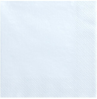 Partydeco 20x Papieren tafel servetten lichtblauw 33 x 33 cm - Feestservetten