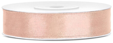 Partydeco Luxe sierlint of cadeaulint - oud roze - 12 mm x 25 meter - satijn