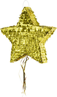 Partydeco Pinata Ster - goud - papier - 44 x 42 cm - Feestartikelen verjaardag Goudkleurig