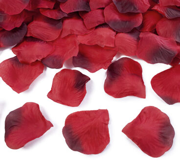 Partydeco Rozenblaadjes snippers - rood - 500x stuks - Bruiloft decoratie - Feestartikelen