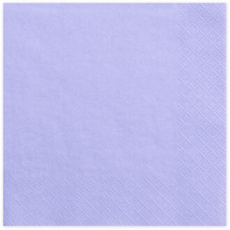 Partydeco tafel servetten van papier - 40x - lila paars - 33 x 33 cm - Wegwerp servetten voor diner/