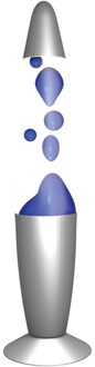 PartyFunLights Party Fun Lights Lavalamp Glitters - Blauw