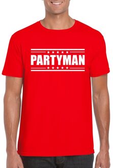 Partyman t-shirt rood heren L