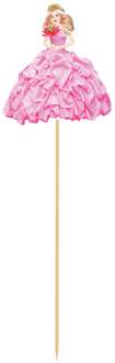 Partyprikkers Prinses 20cm 8 stuks Roze