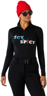 Partypully Icy But Spicy Ski Pully Dames XL/42 Zwart