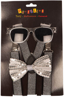 Partyset Zilveren accessoires 3-delig Zilver - Grijs