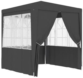 Partytent met wanden professioneel 90 g/m² 2,5x2,5 m antraciet Grijs