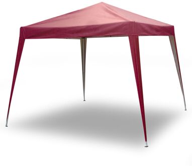 Partytent opvouwbaar / Vouwtent Paviljoen 330x330 cm - Bordeaux Rood