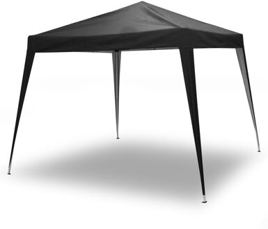 Partytent opvouwbaar / Vouwtent Paviljoen 330x330 cm - Zwart