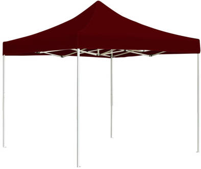 Partytent professioneel inklapbaar 2x2 m aluminium bordeauxrood