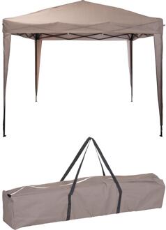 Partytent vouwbaar 300xh250cm taupe