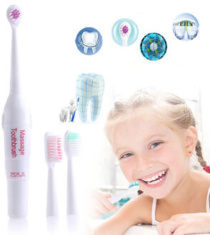 Pasa Elektrische Trillen Massage Massager Tandenborstel Met 3 Opzetborstels Siliconen Tandenborstel