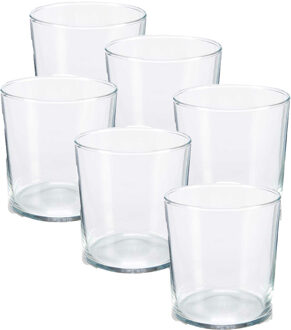 Pasabahce Drinkglazen/waterglazen Bistro - transparant - glas - set 8x stuks - 380 ml