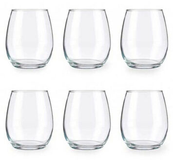 Pasabahce Drinkglazen/waterglazen Tumblers - luxe glas - set 12x stuks - 350 ml - Drinkglazen Transparant