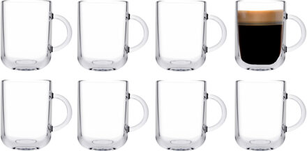 Pasabahce Koffie/thee glazen Darjeeling - set 8x stuks - transparant glas - 330 ml