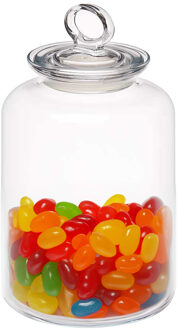 Pasabahce Snoeppot/voorraadpot Megan - 2600 ml - glas - met luchtdichte deksel - D14 x H25 cm