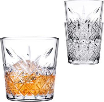 Pasabahce Whisky tumbler glazen - 12x - Timeless serie - transparant - 340 ml - Whiskeyglazen